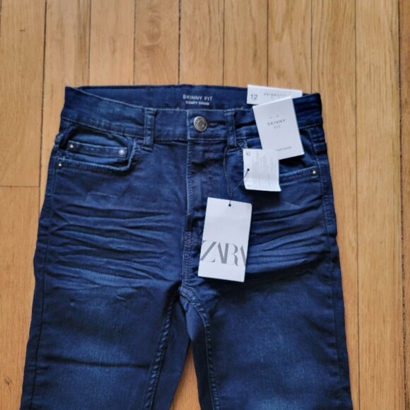 BOYS ZARA DENIM (JEANS) PANTS SIZE 12 SKINNY NWT - Picture 2 of 4
